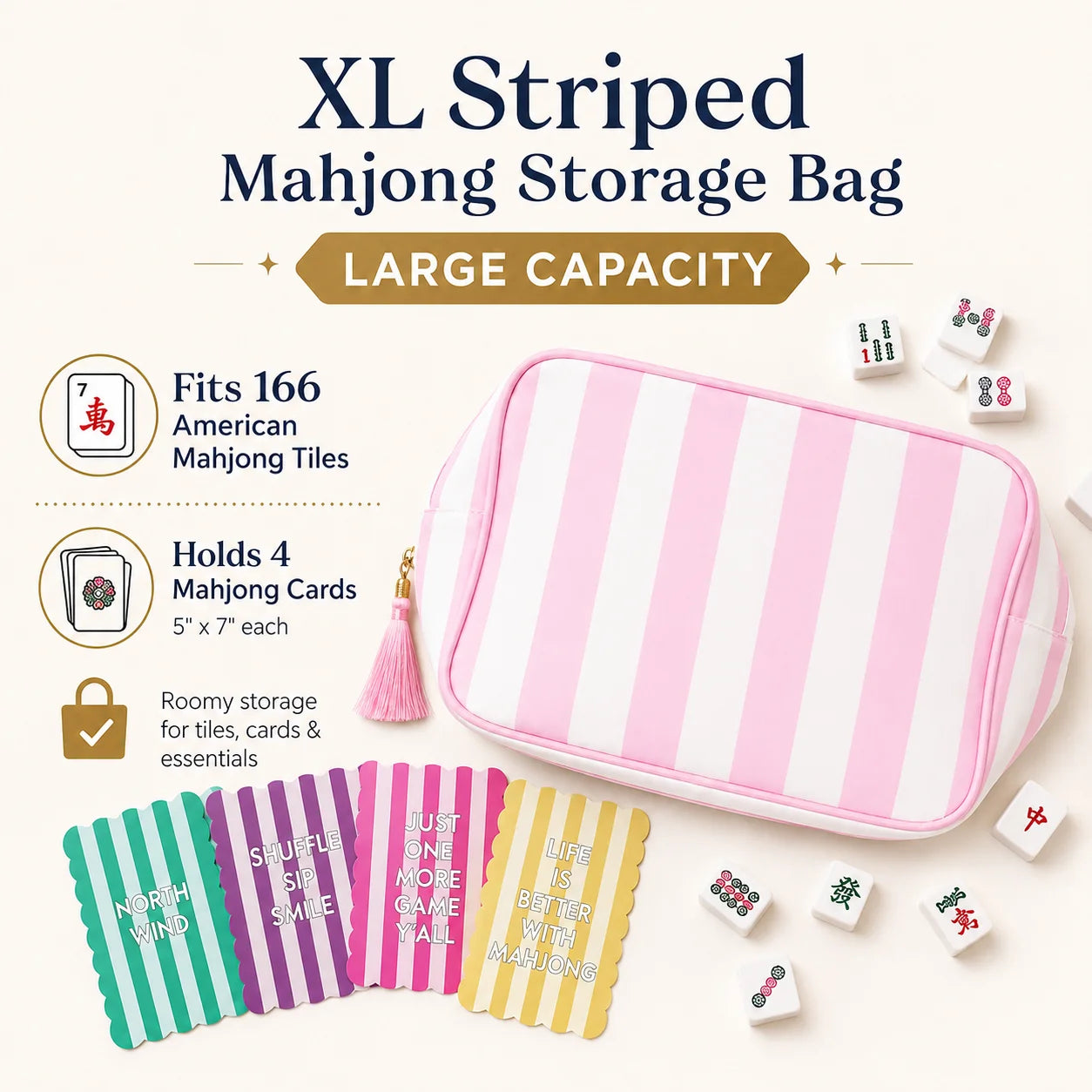 Backper Electra XL Striped Bag — large capacity hero
