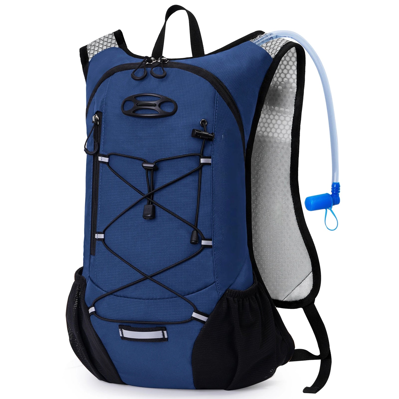 Hydration cycling backpack water bladder compartment