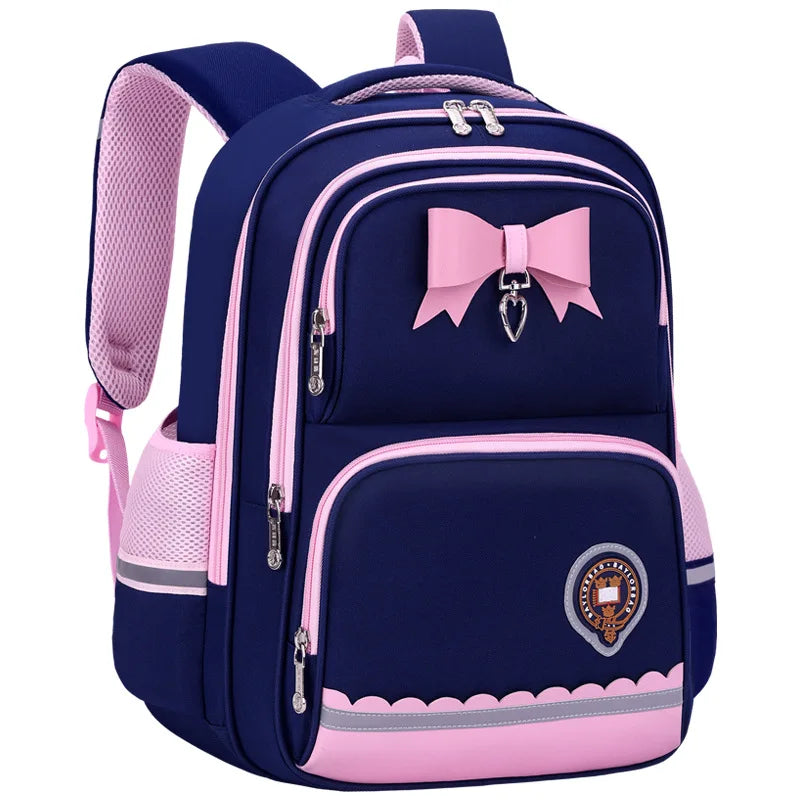Lily Oxford school backpack pink-blue