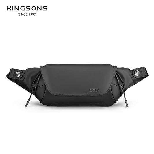 Kingsons men's waterproof messenger bag — front view