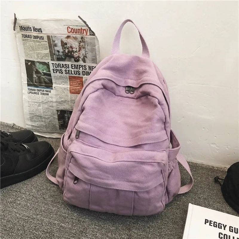 Opal canvas daypack detail