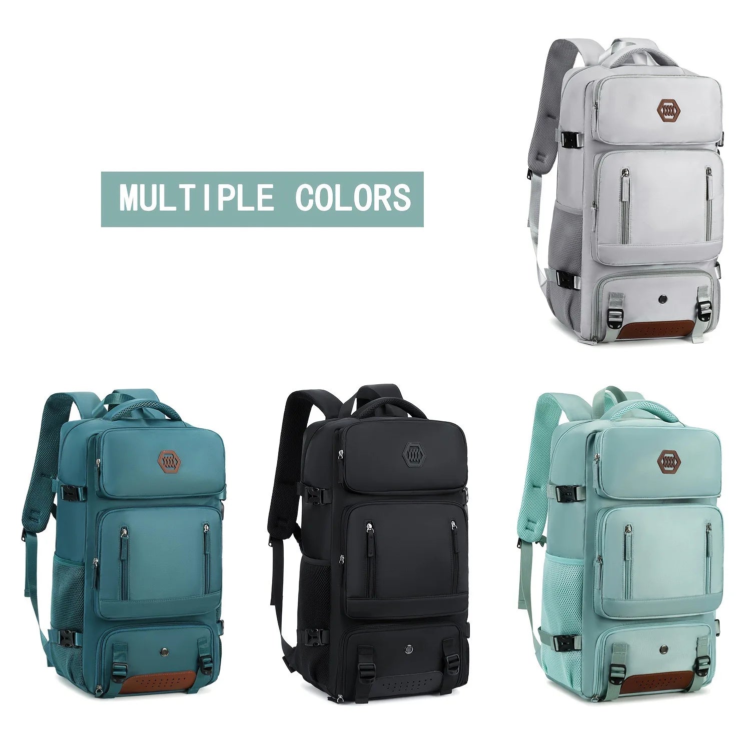 Expandable travel backpack interior slot pocket