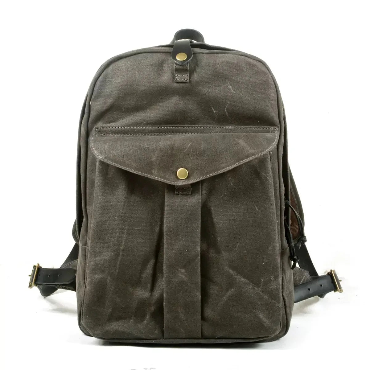 Waxed canvas backpack interior compartment