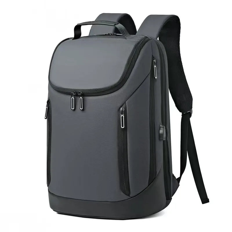 Student business backpack USB port detail