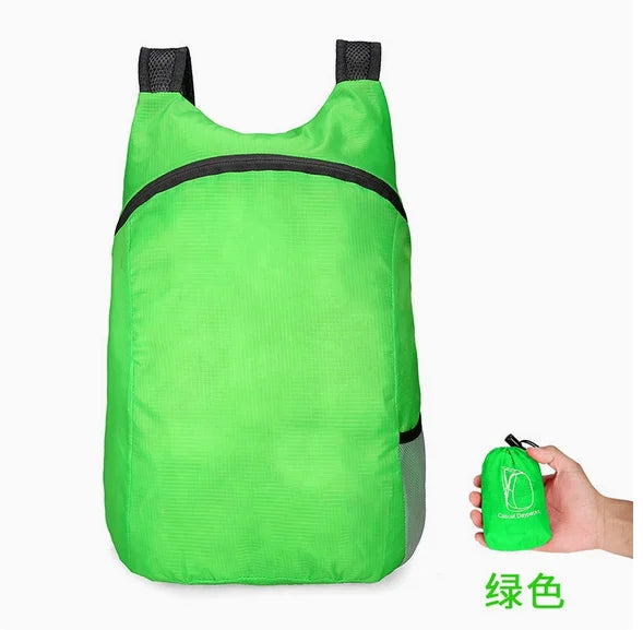 Foldable outdoor backpack folded
