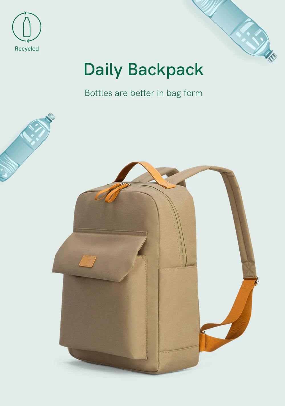 Kingsons K10057W RPET Recycled School Backpack