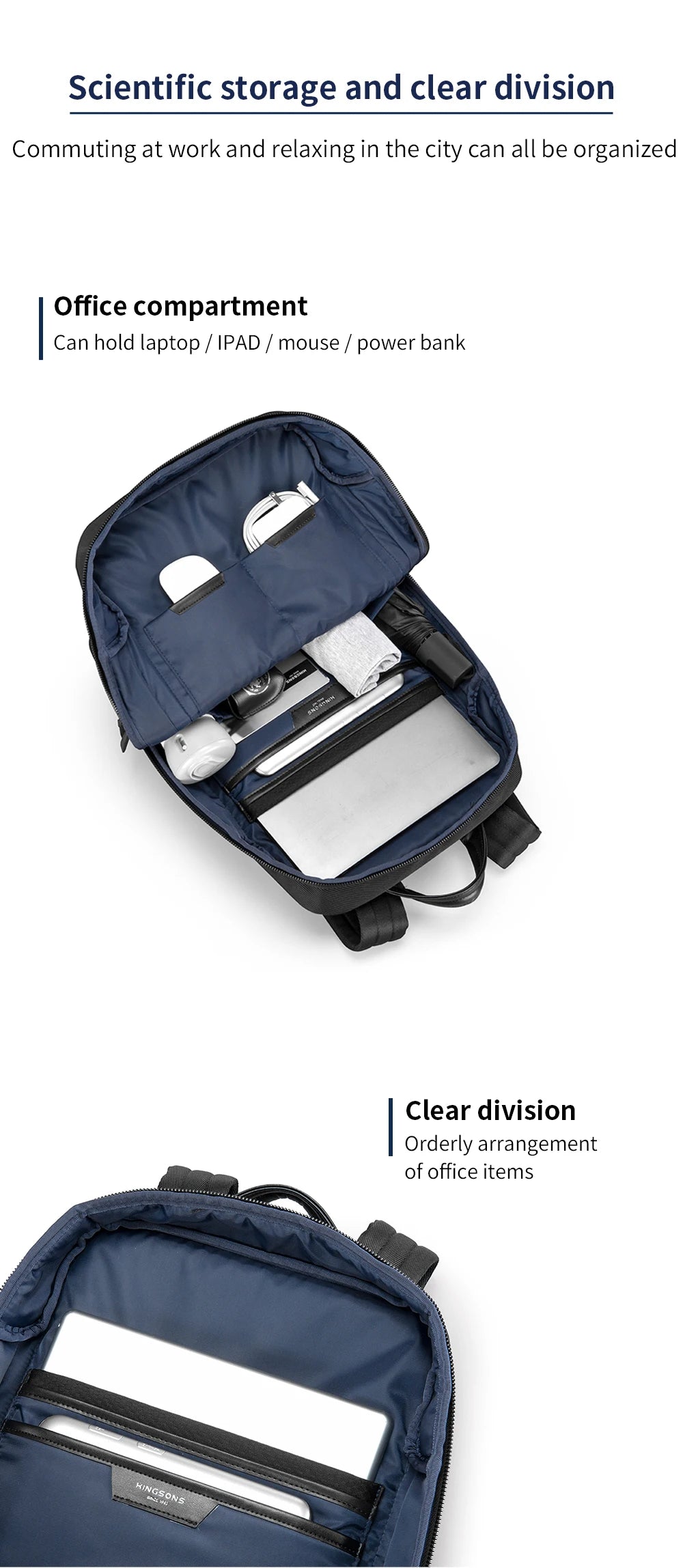 Kingsons Slim Professional Women's Business Backpack