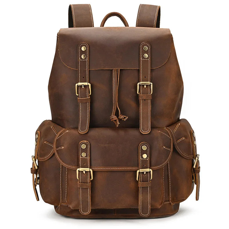 Thyone leather backpack interior