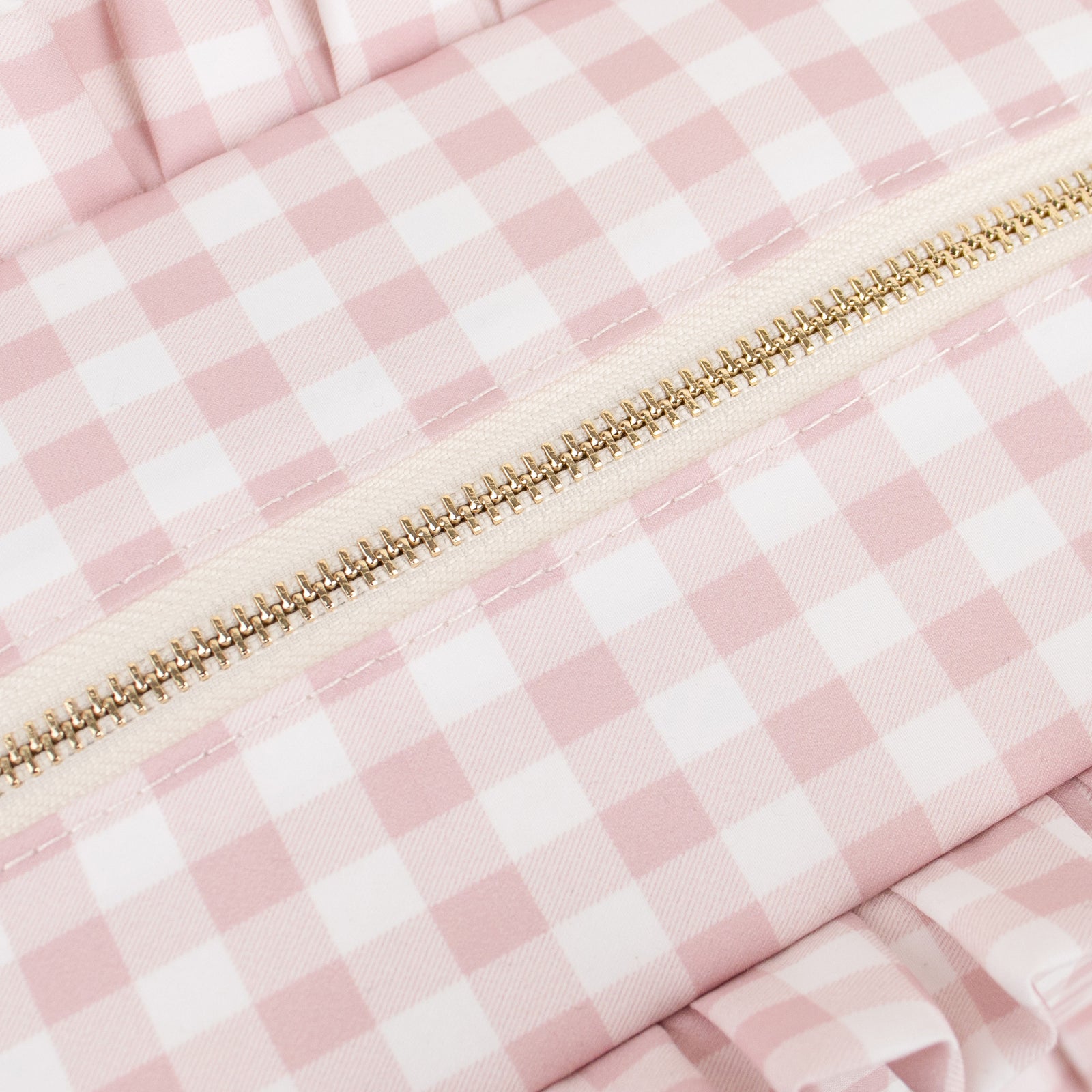 Backper Carina KMY-2542 gingham makeup bag detail