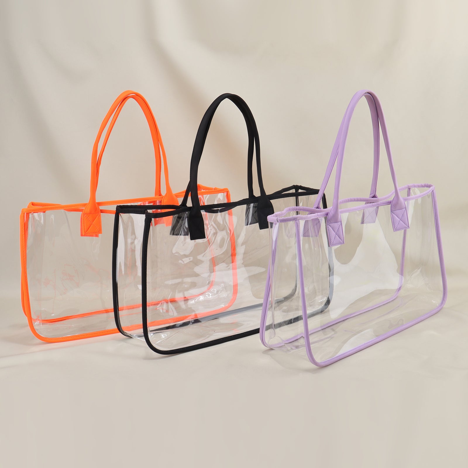 Backper Cetus KM2858 clear PVC beach tote detail