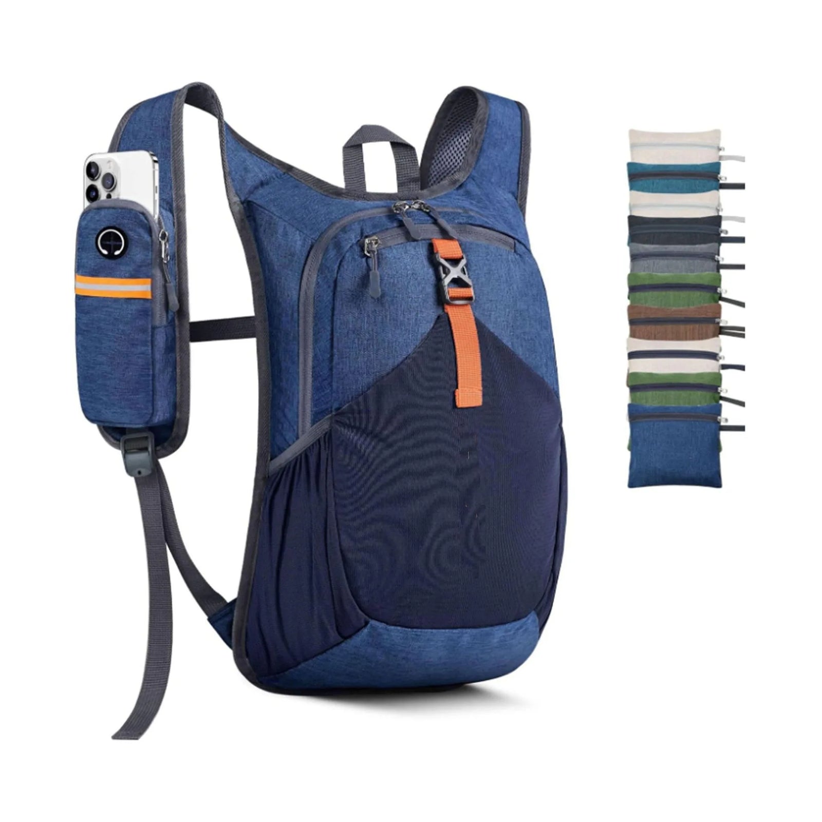 Foldable sports backpack folded flat