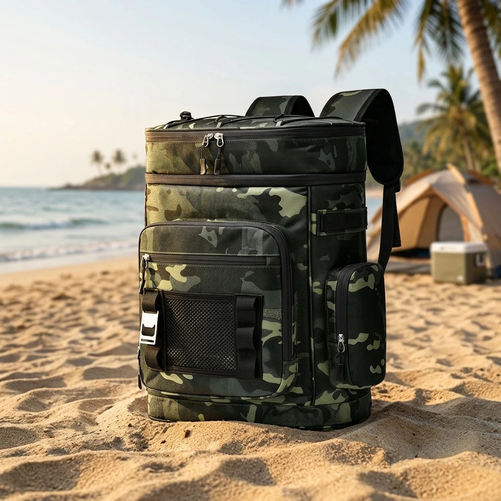 Keman KMA675-1 30L Camo Camping Cooler Backpack