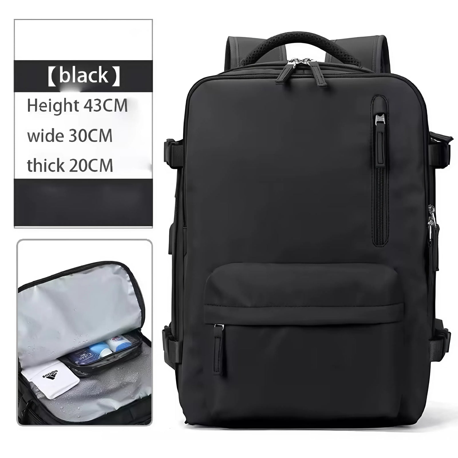Business school backpack resin mesh back panel