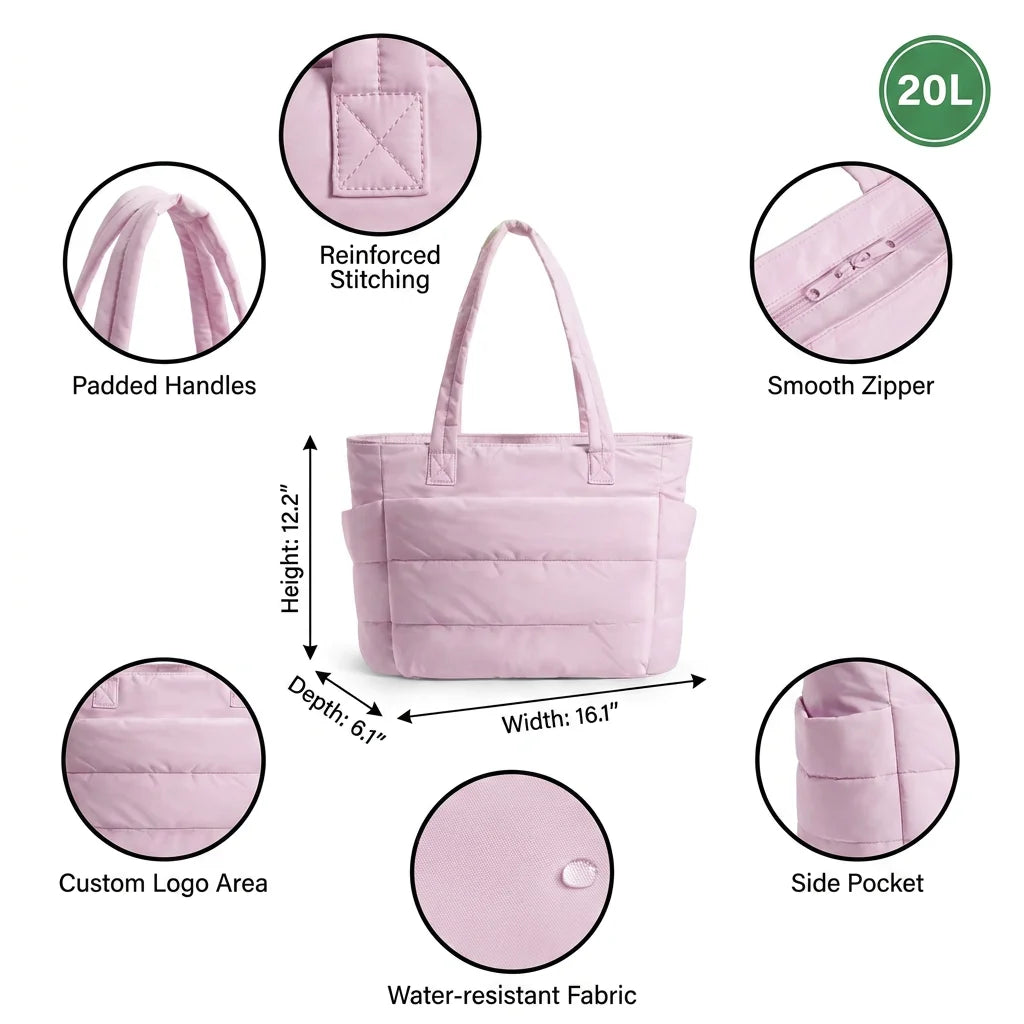 Backper Pollux Quilted Cloud Tote — view 3