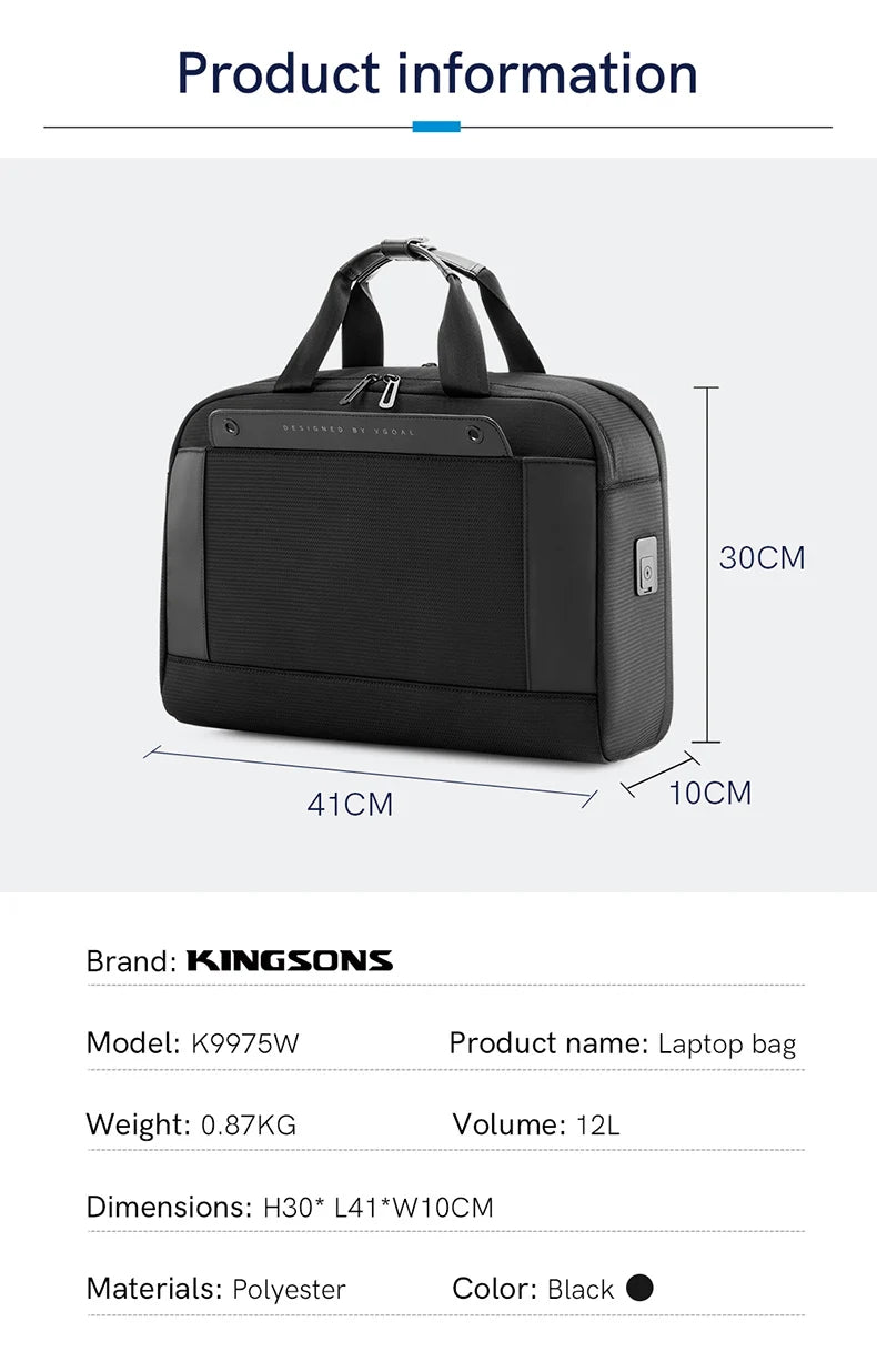 Kingsons 15.6" USB Multifunction Laptop Backpack