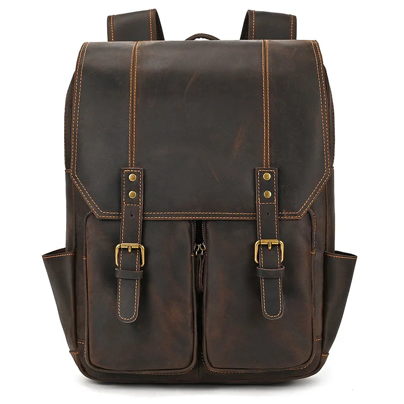 Thyone leather backpack detail