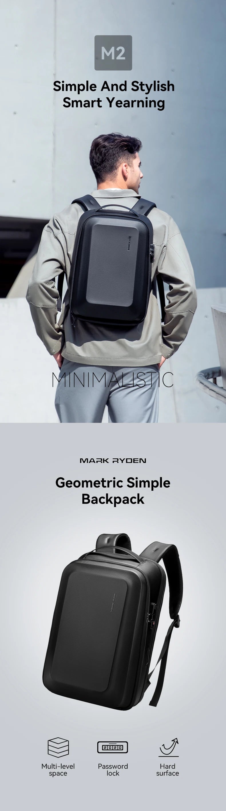 Mark Ryden Plateau MR-2958 Anti-Theft Oxford Backpack