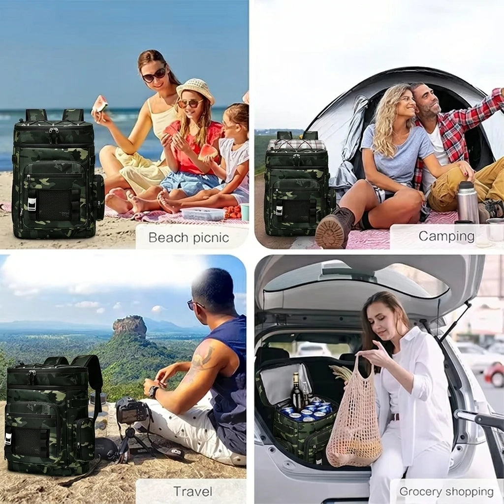 Keman KMA675-1 30L Camo Camping Cooler Backpack