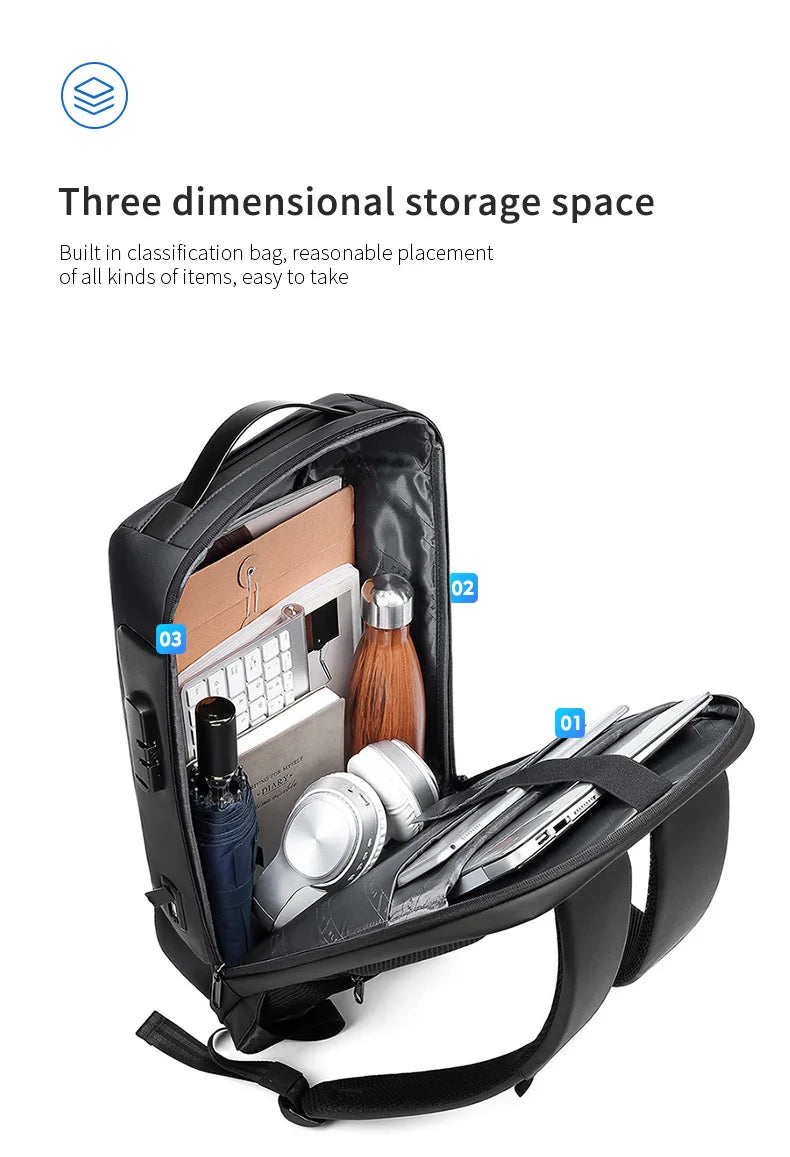 Mingao 22086 Anti-Theft USB College Laptop Backpack - detail 5