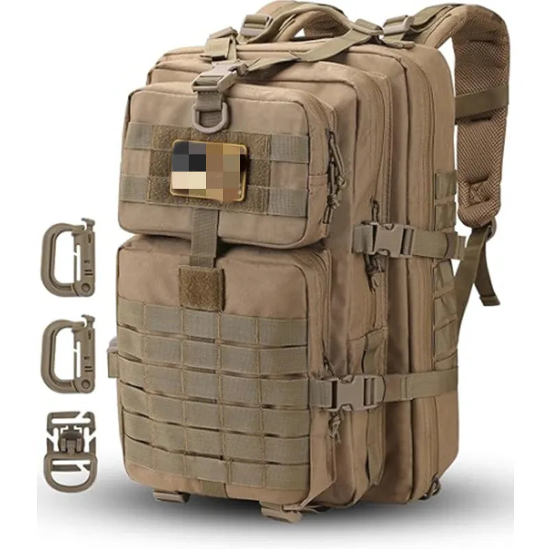 Mountaineering backpack side profile