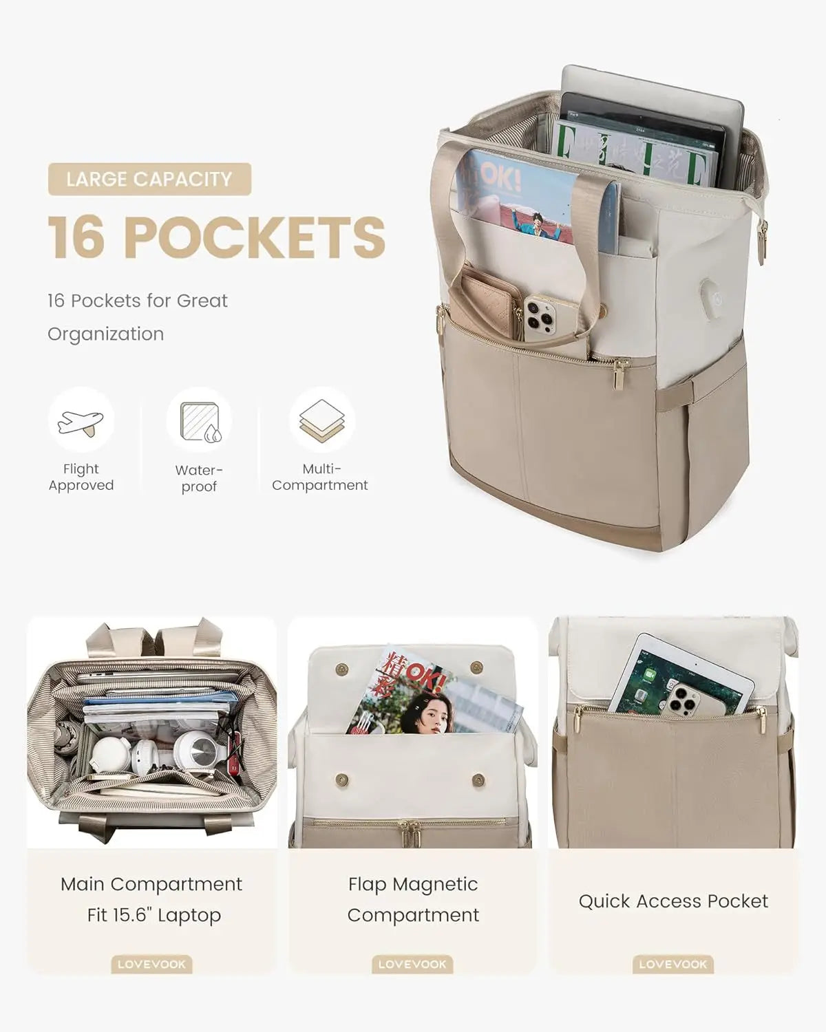 Topaz backpack interior