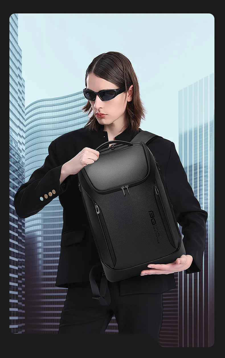 Bange Helix 6623 Anti-Theft PU Leather Backpack