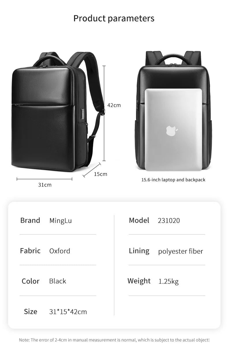 Mingao 231020 USB Anti-Theft Business 15.6 inch Laptop Backpack - detail 1