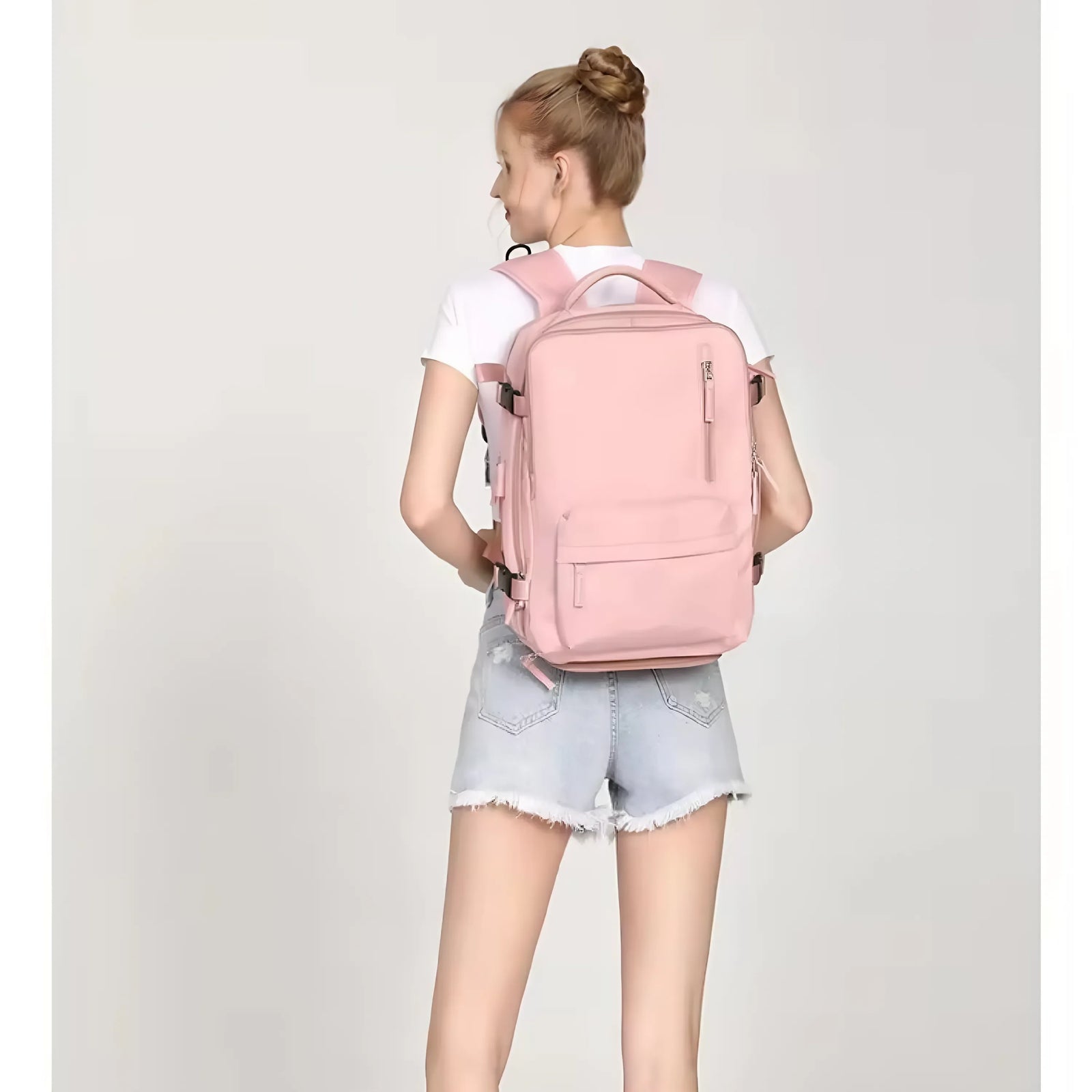 Business school backpack side profile