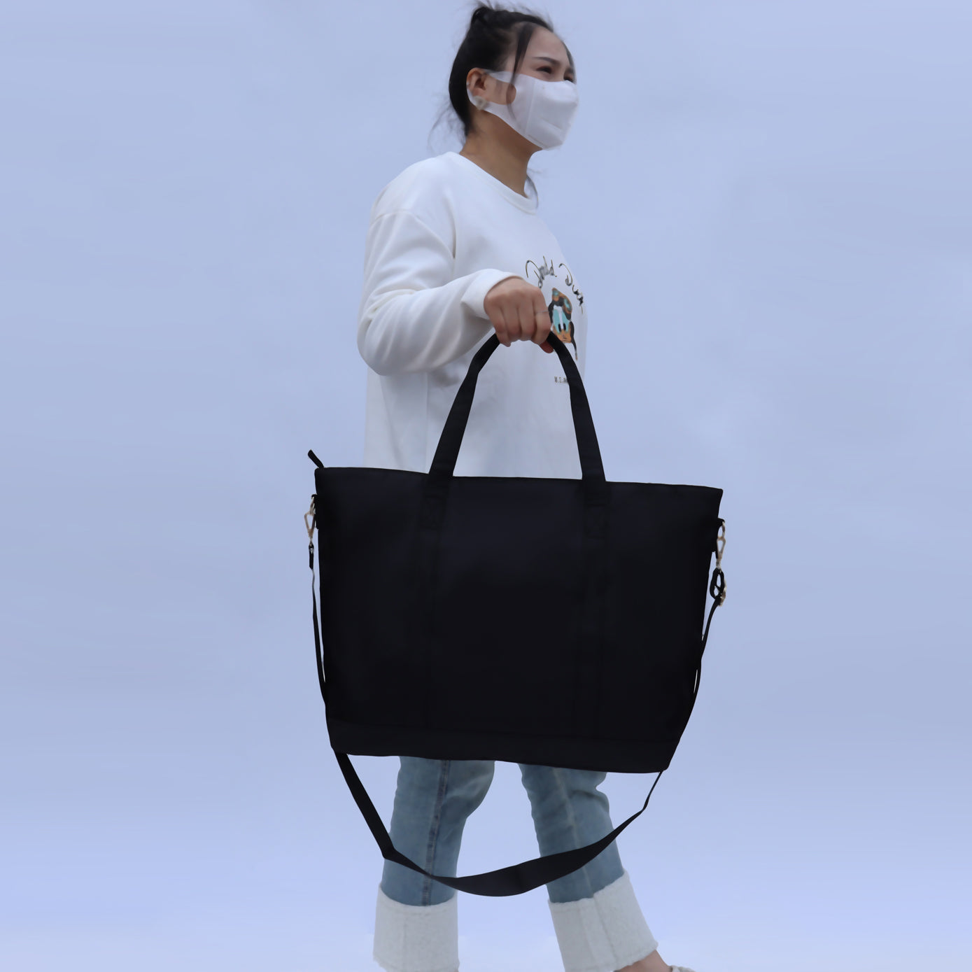 Backper Pyxis KM2715 large nylon weekender detail