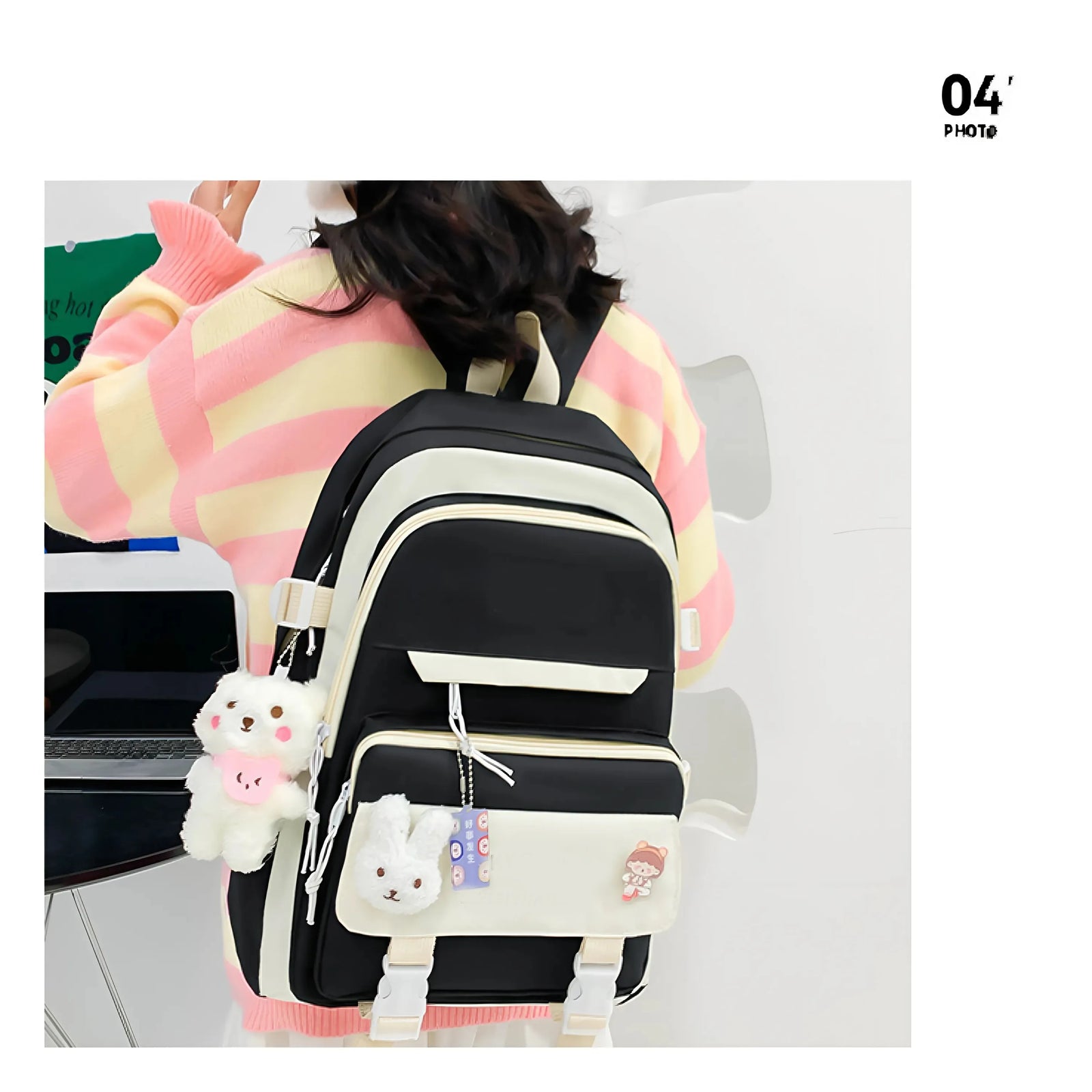 Orchid SJ8012SCH 5-piece kids school backpack set by Senjia - lifestyle view
