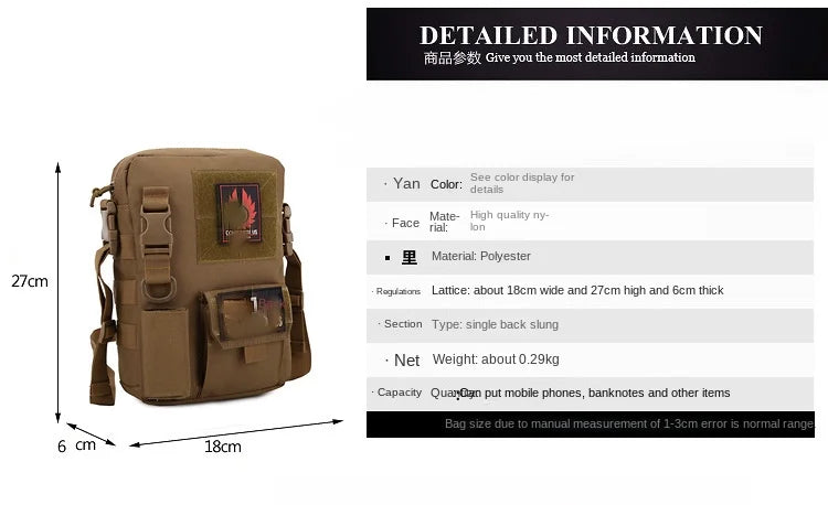 Hong HT-0912 Tactical MOLLE Shoulder Sling Bag - detail 2