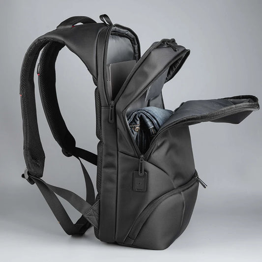 Kingsons USB charging travel backpack — side detail