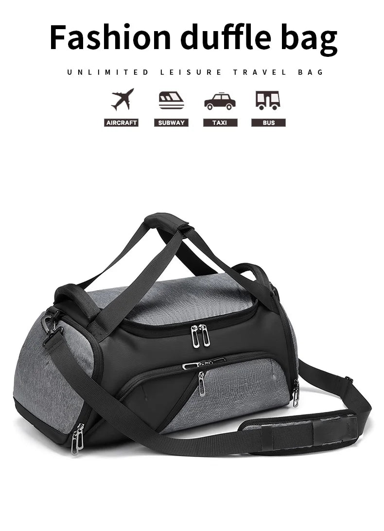Mingao 1918 Waterproof Sports Gym Duffle Bag with Shoe Compartment - detail 1