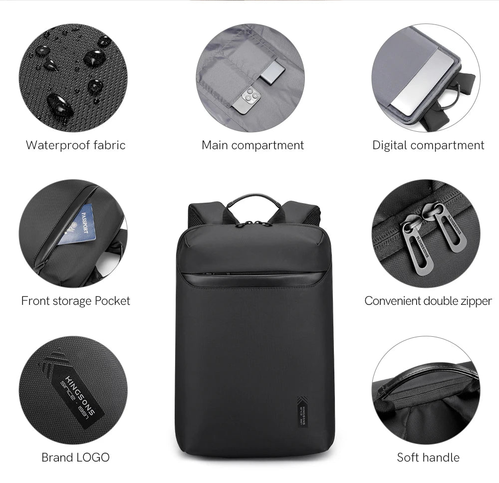 Kingsons K10321W 11L Waterproof Business Laptop Backpack
