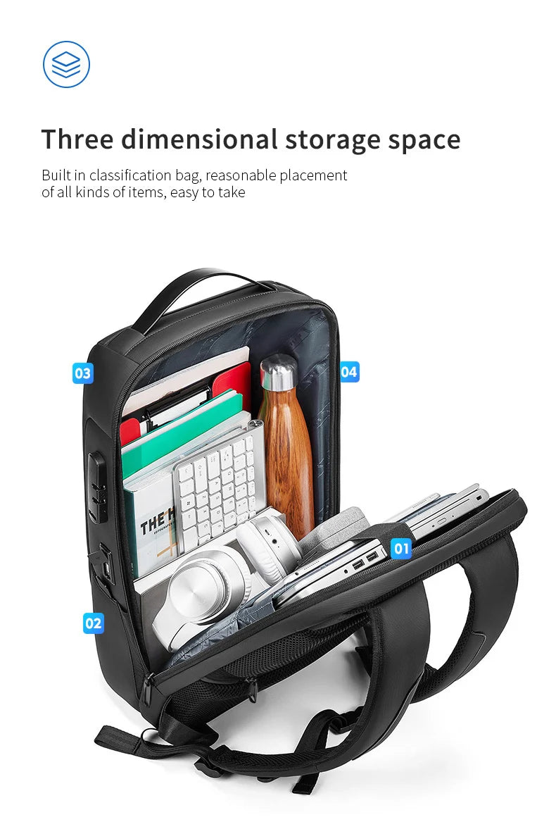 Mingao 22087 Anti-Theft USB College Laptop Backpack - detail 5
