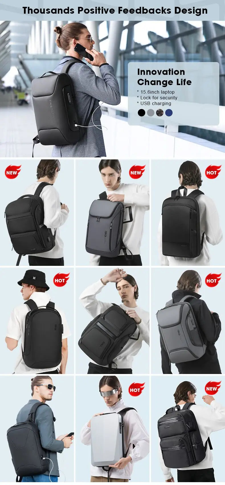 Bange Anchor 7251 Modern Polyester Backpack