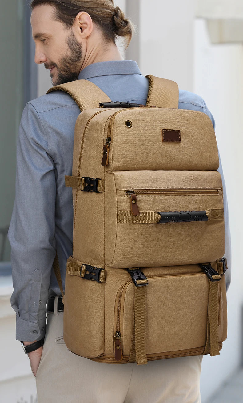 Mingao 2015 canvas travel backpack feature 1