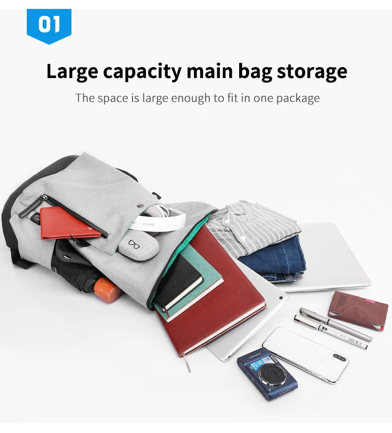 Mingao 055 USB Anti-Theft Student Laptop Backpack - detail 3