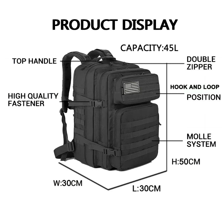 Hong BM-24M693 45L Waterproof Nylon Tactical Backpack - detail 2