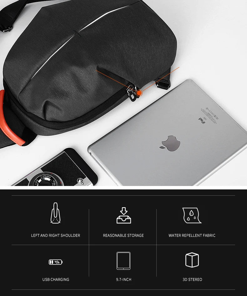 Mingao 1450 Korean Waterproof Crossbody Sling Bag - detail 1