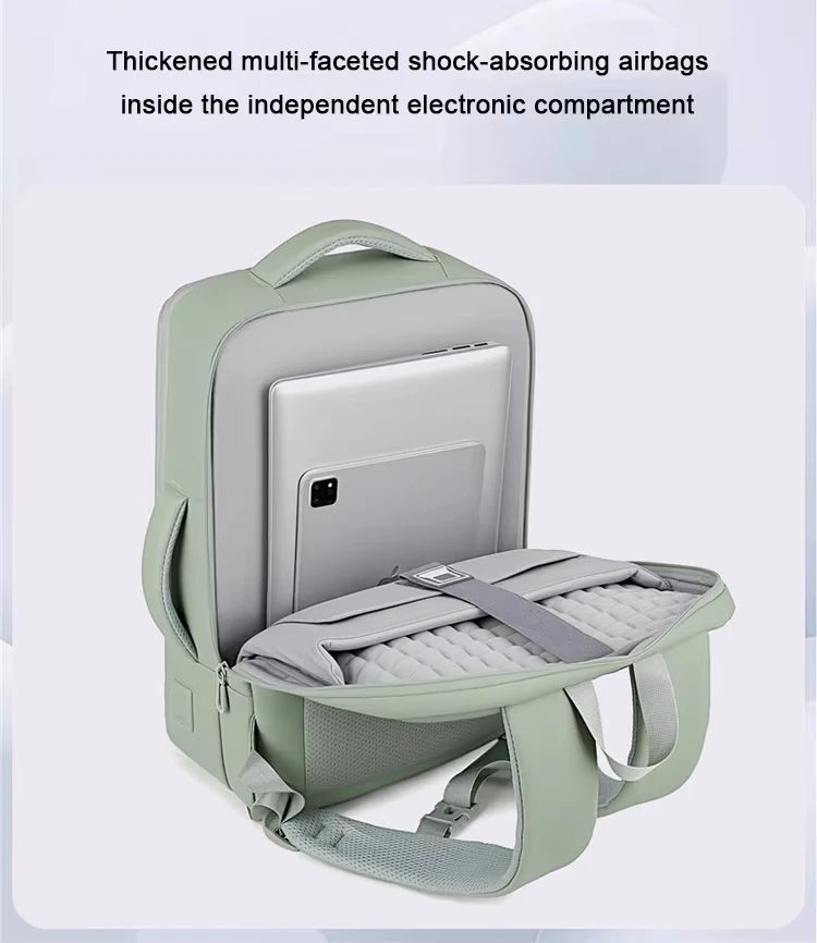 Keman KMMTS218-2 Expandable Business Waterproof Laptop Backpack with USB