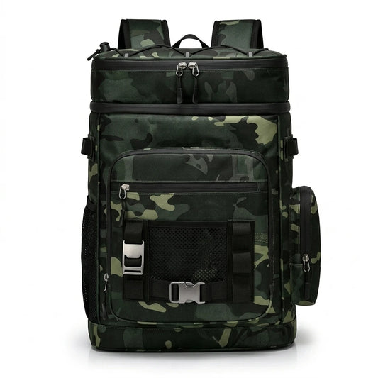 Keman KMA675-1 30L Camo Camping Cooler Backpack - Detail View