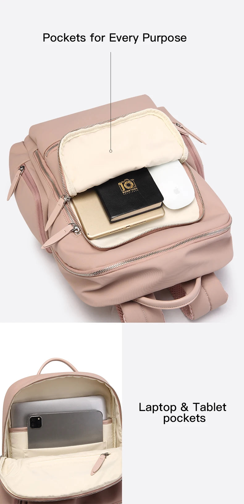 Bange LY507 Celeste Women's Laptop Backpack - Pocket Detail