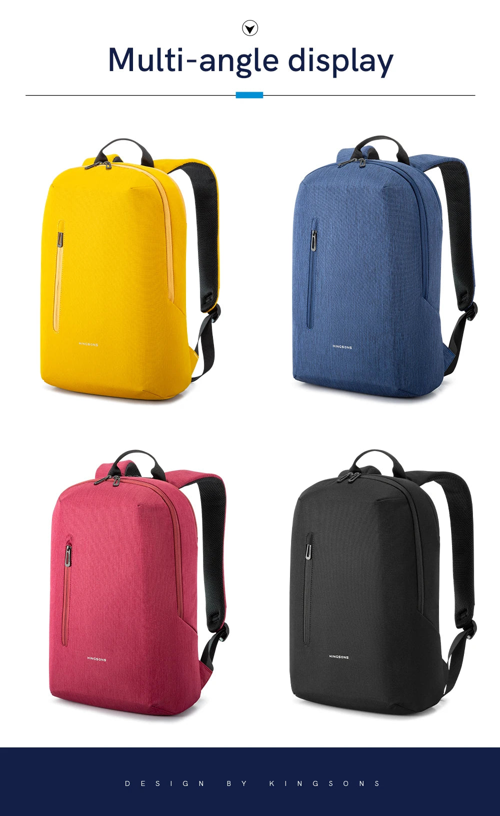 Kingsons K10266W RPET Recycled Unisex Travel Backpack