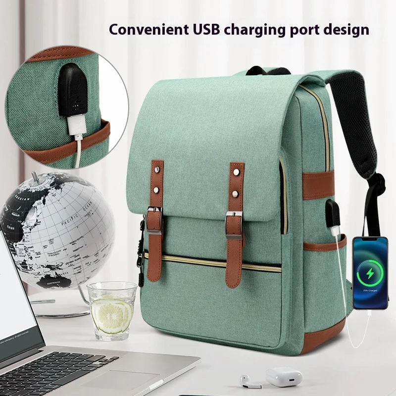 Mneme canvas backpack interior