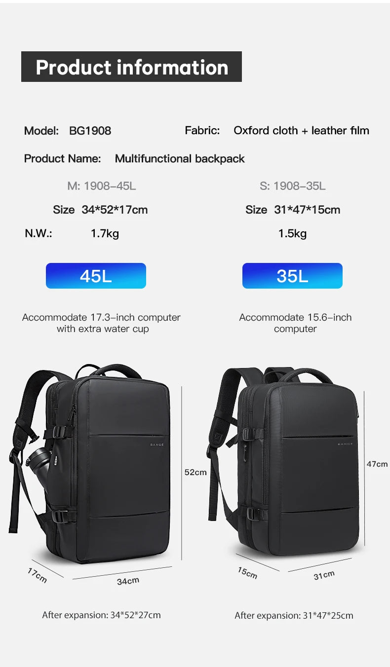 Bange Storm 1908 Anti-Theft Polyester Backpack