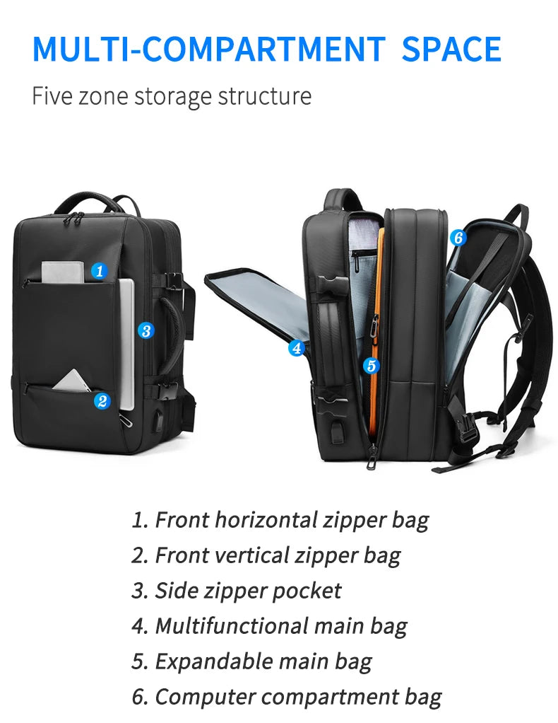Mingao 1908 Multifunctional USB Travel Laptop Backpack - detail 5