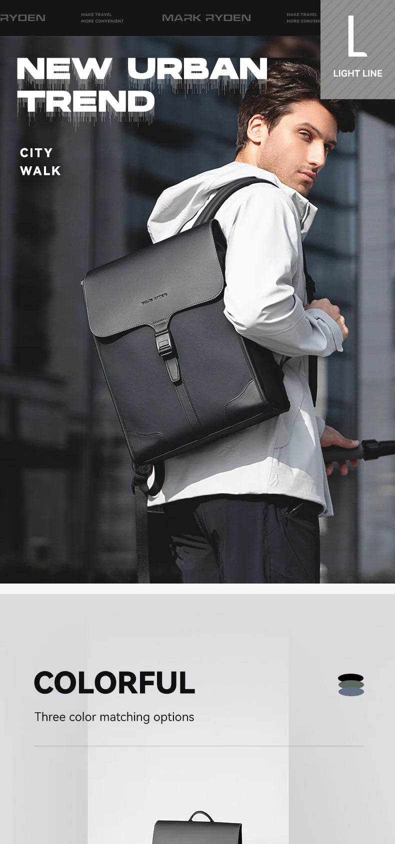 Mark Ryden Mensa MR-1611 Waterproof Oxford Backpack