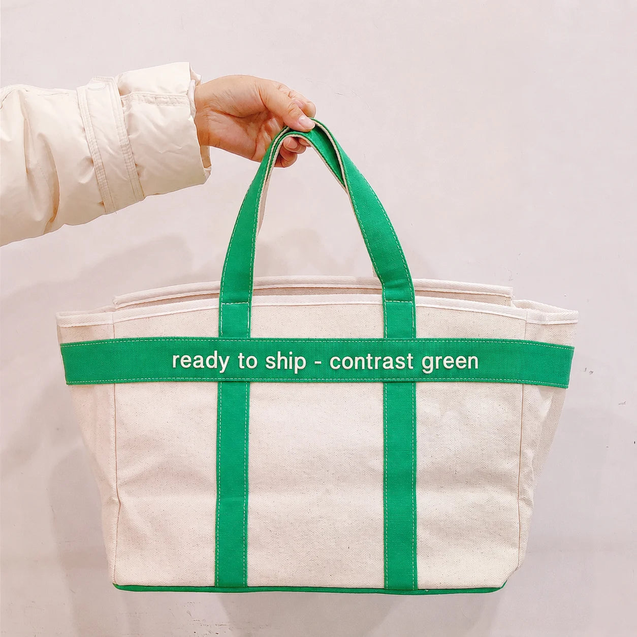 Backper Andromeda KM3015 canvas tote detail