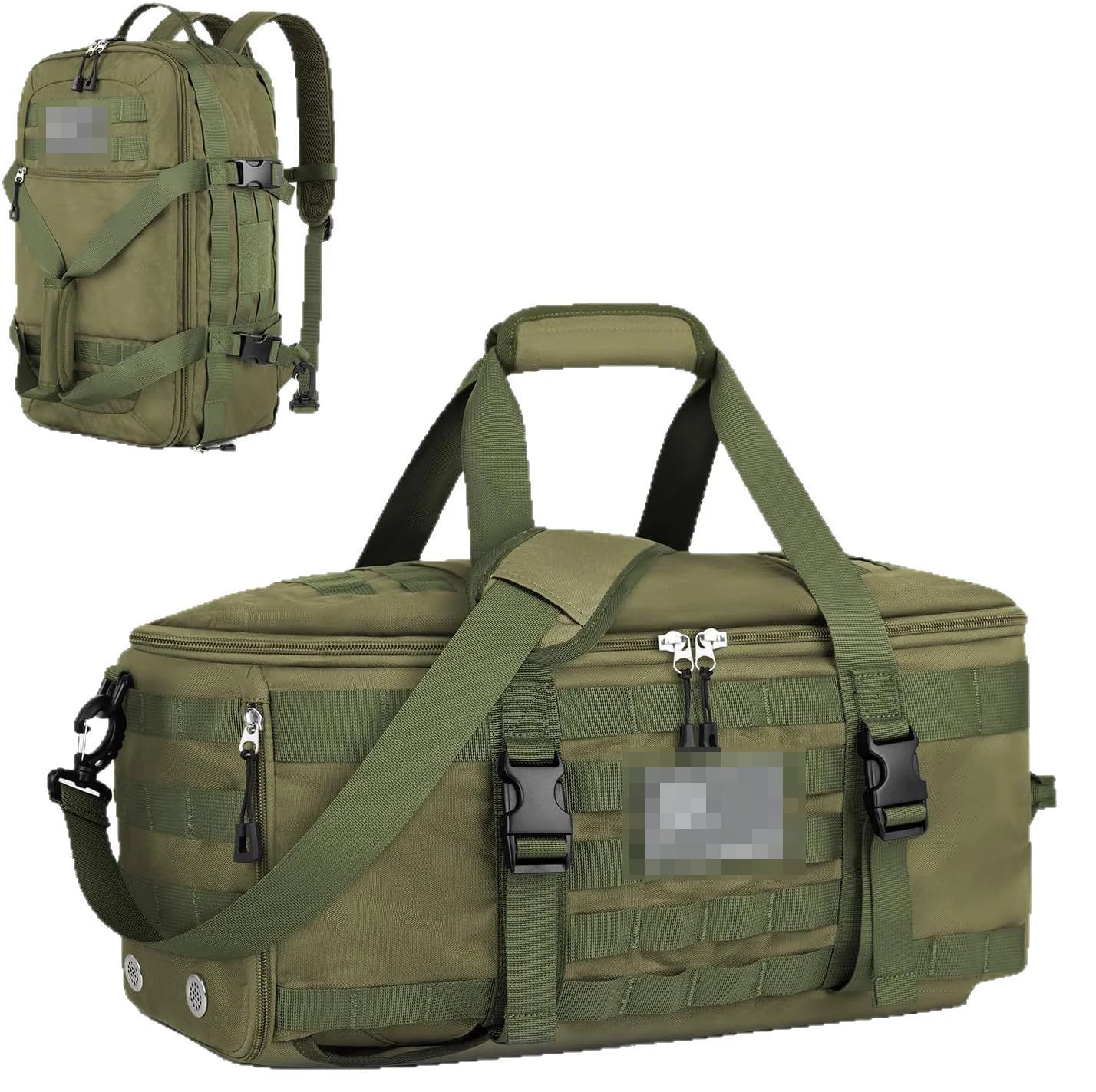 Tactical travel backpack lifestyle view